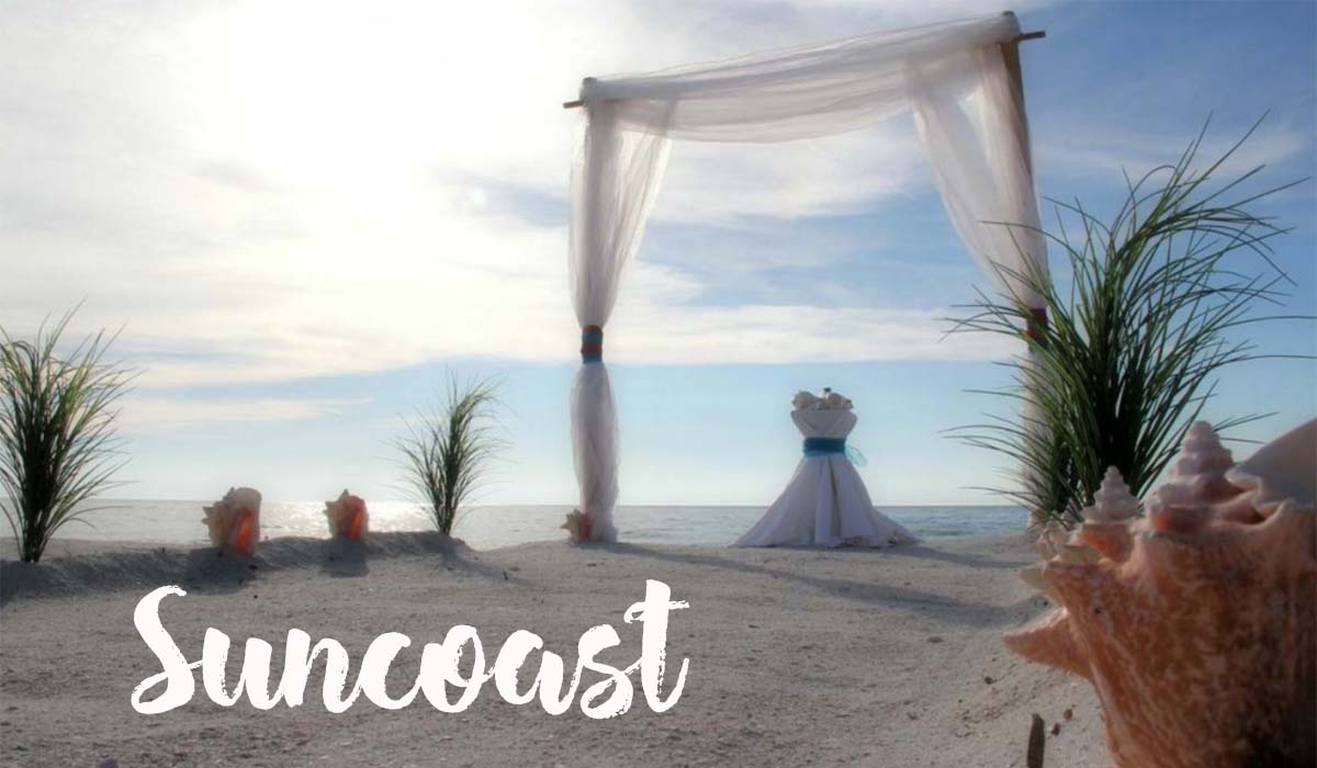 Florida beach wedding packages - Suncoast two post arch