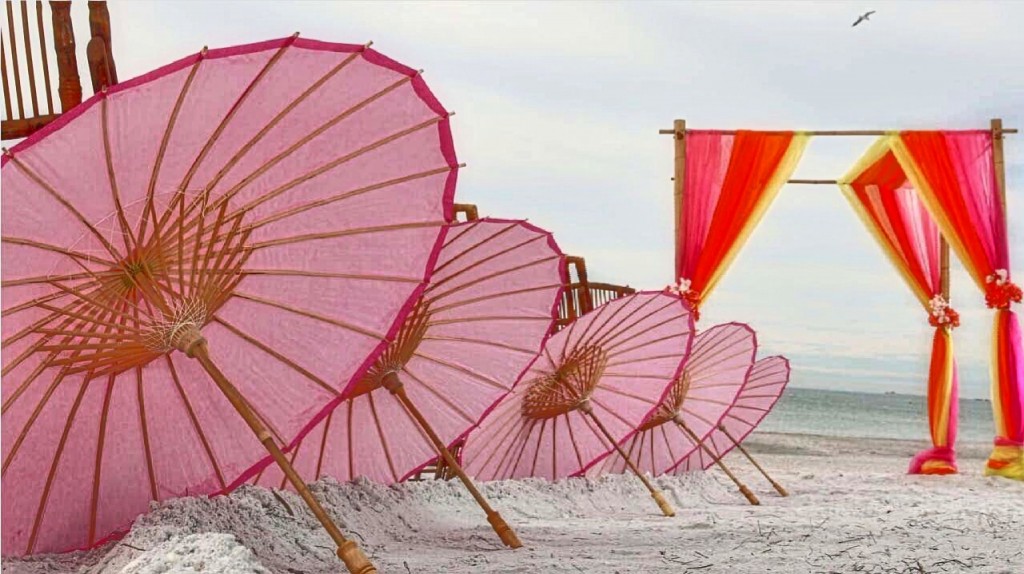 Rent parasols for a stylish look