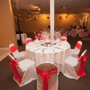 beach wedding reception