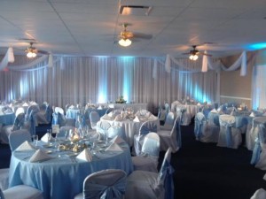 beach wedding reception