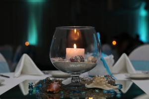 beach wedding reception