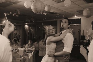 beach wedding reception