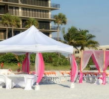 sun and sand reception on Sunset Beach, Treasure Island sun and sand reception on Sunset Beach, Treasure Island